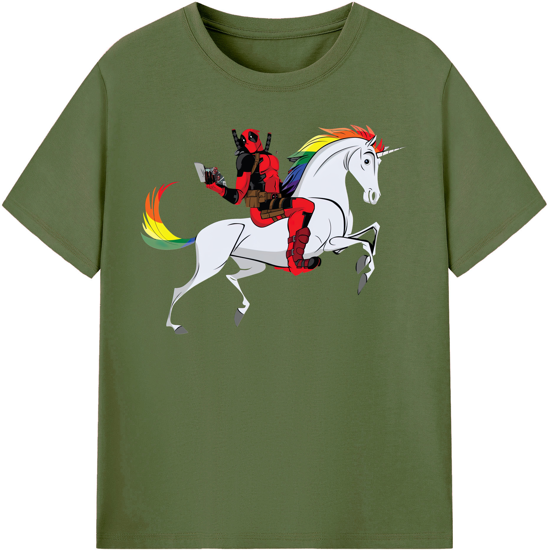 （画像用） Deadpool デッドプール 綿100％半袖Tシャツ（フロントプリント）